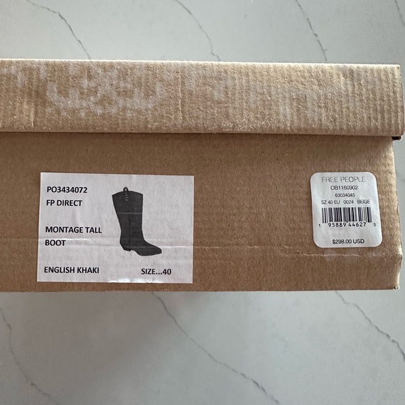 We The Free/Free People Montage Tall Leather Western Cowboy Boots- Worn 1x - Picture 15 of 16